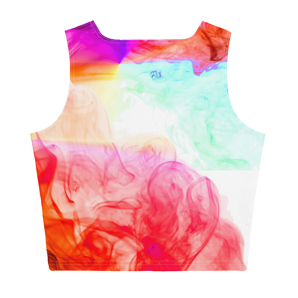 Sleeveless Gym Crop Tee. Yoga Crop Top. Activewear and Streetwear. Colorfall by WickedYo.